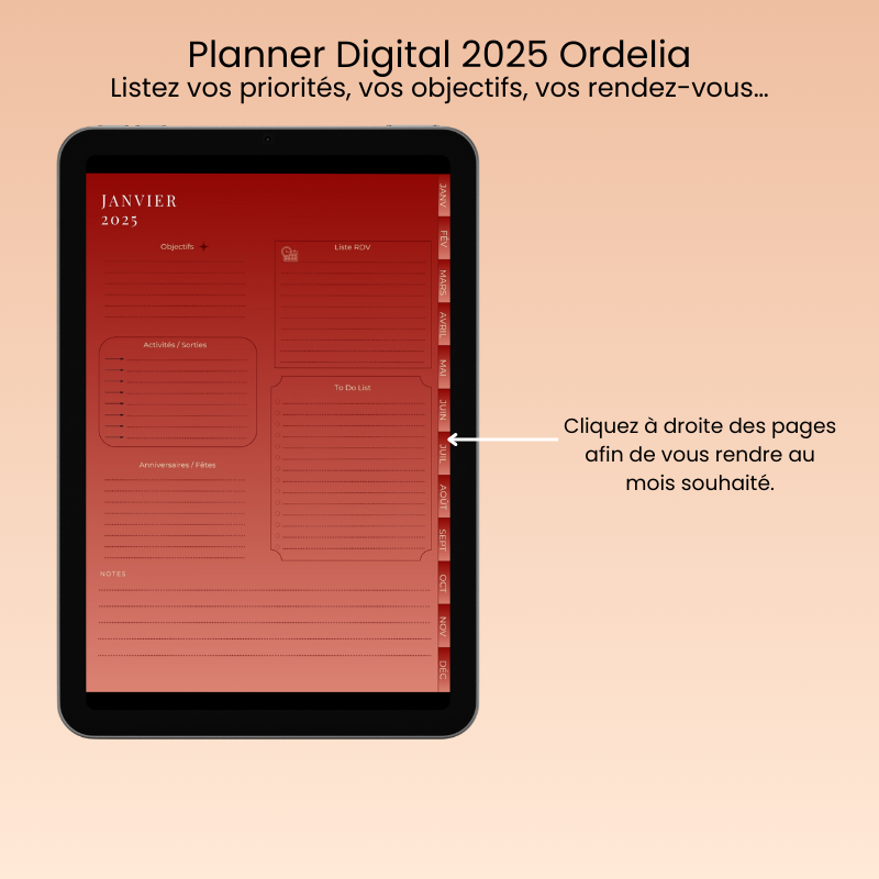 Planner Digital 2025 - Bordeaux