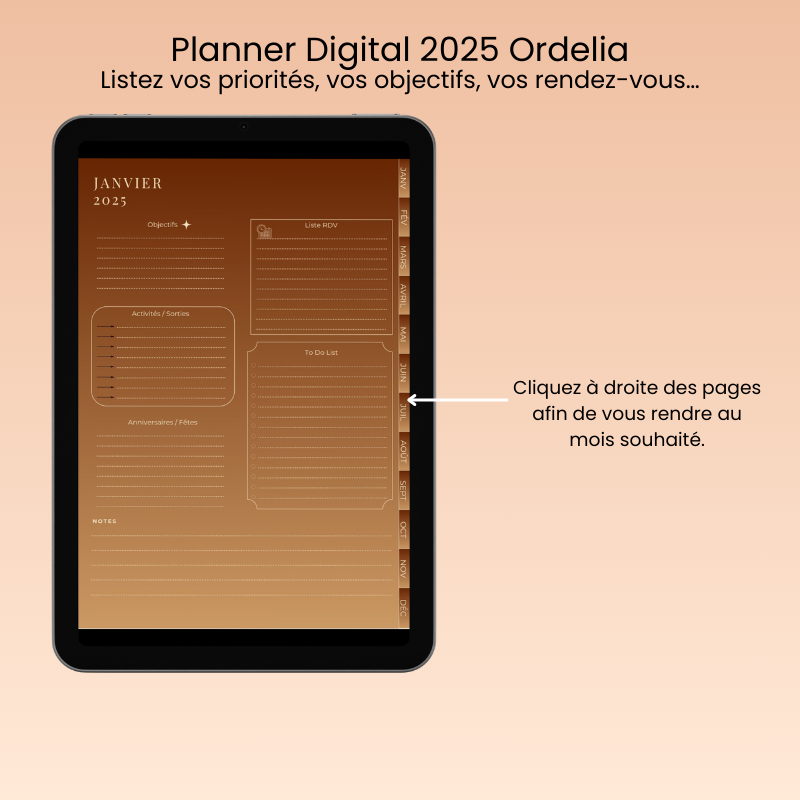 Planner Digital 2025 - Marron