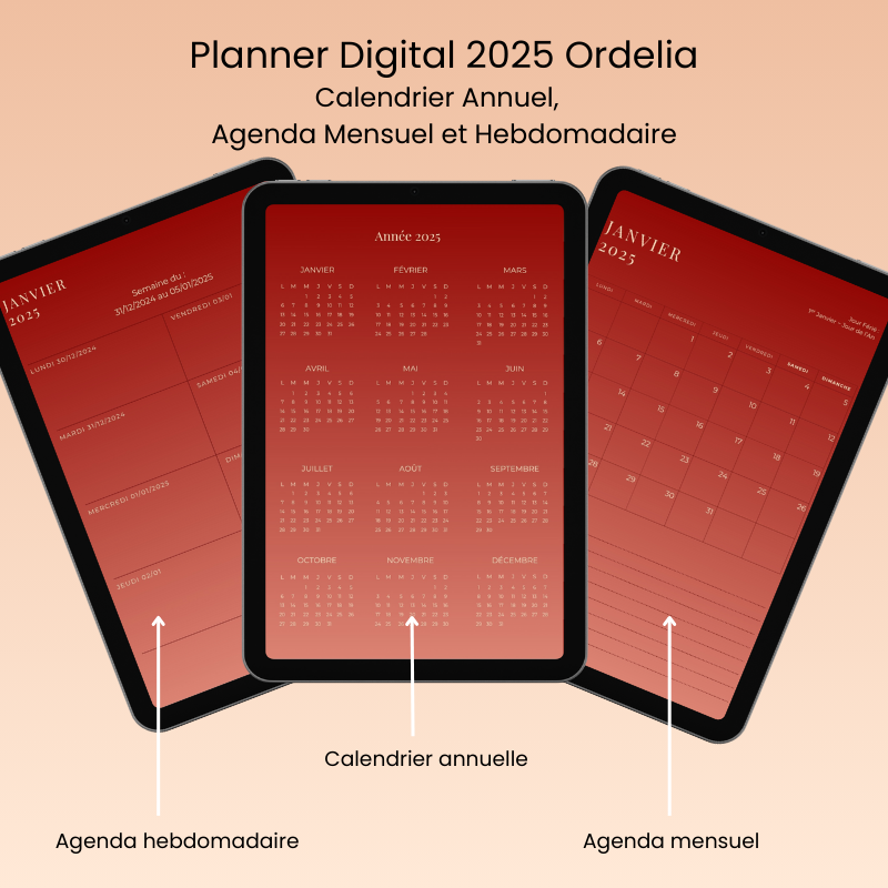 Planner Digital 2025 - Bordeaux