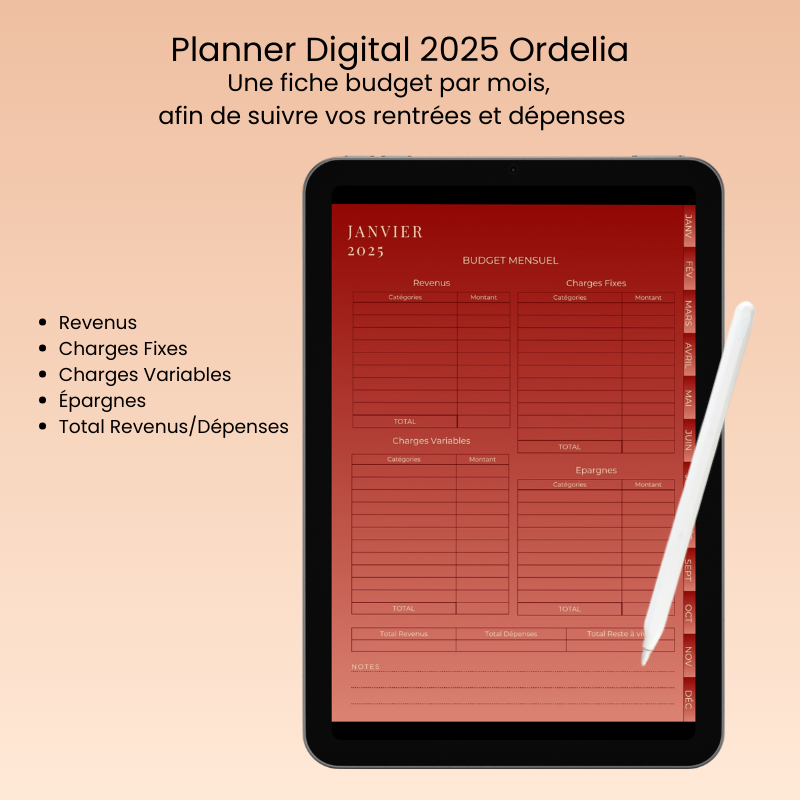 Planner Digital 2025 - Bordeaux