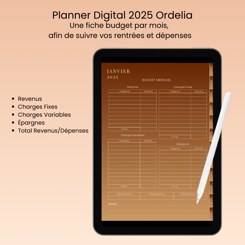 Planner Digital 2025 - Marron