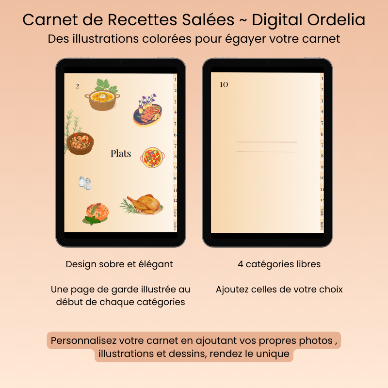 Carnet de Recettes Salées Digital