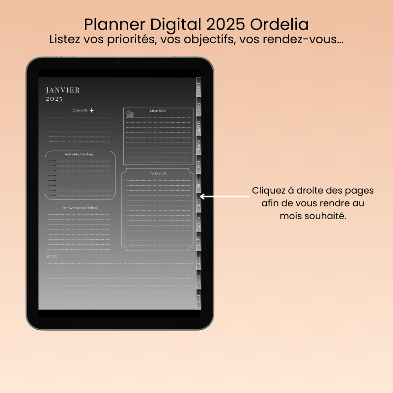 Planner Digital 2025 - Noir