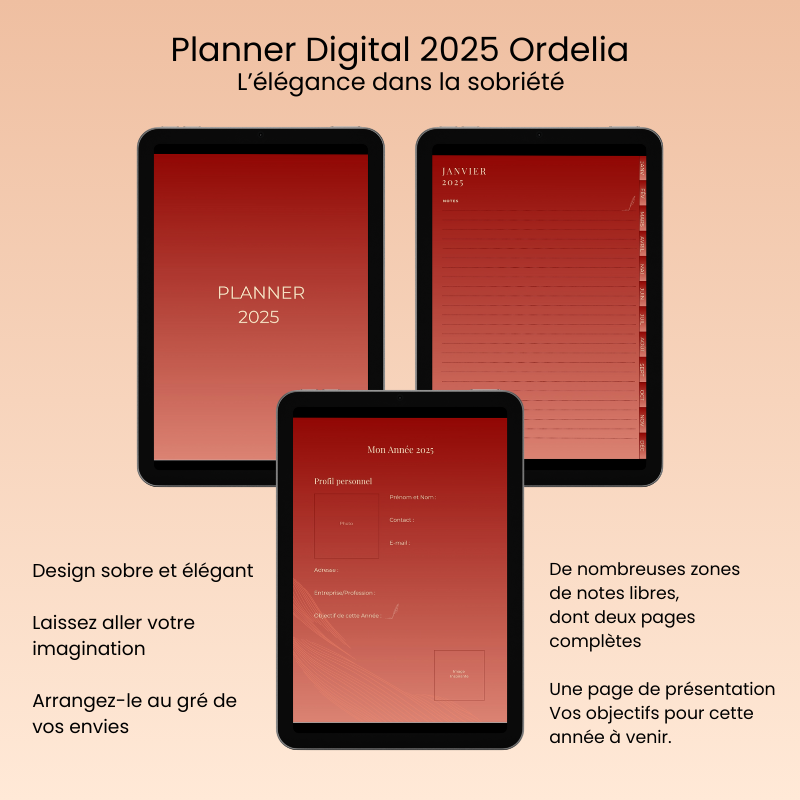 Planner Digital 2025 - Bordeaux